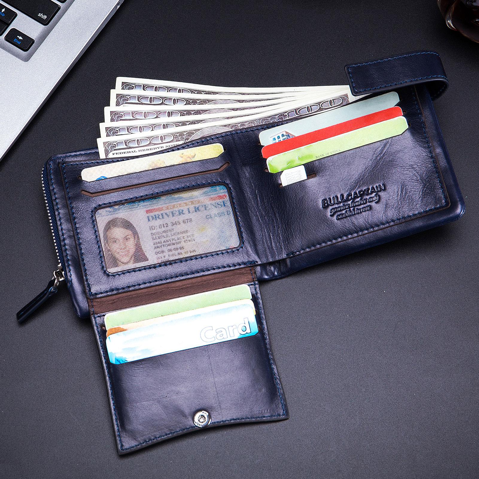 Ví Da Nam Hai Mặt Bullcaptain