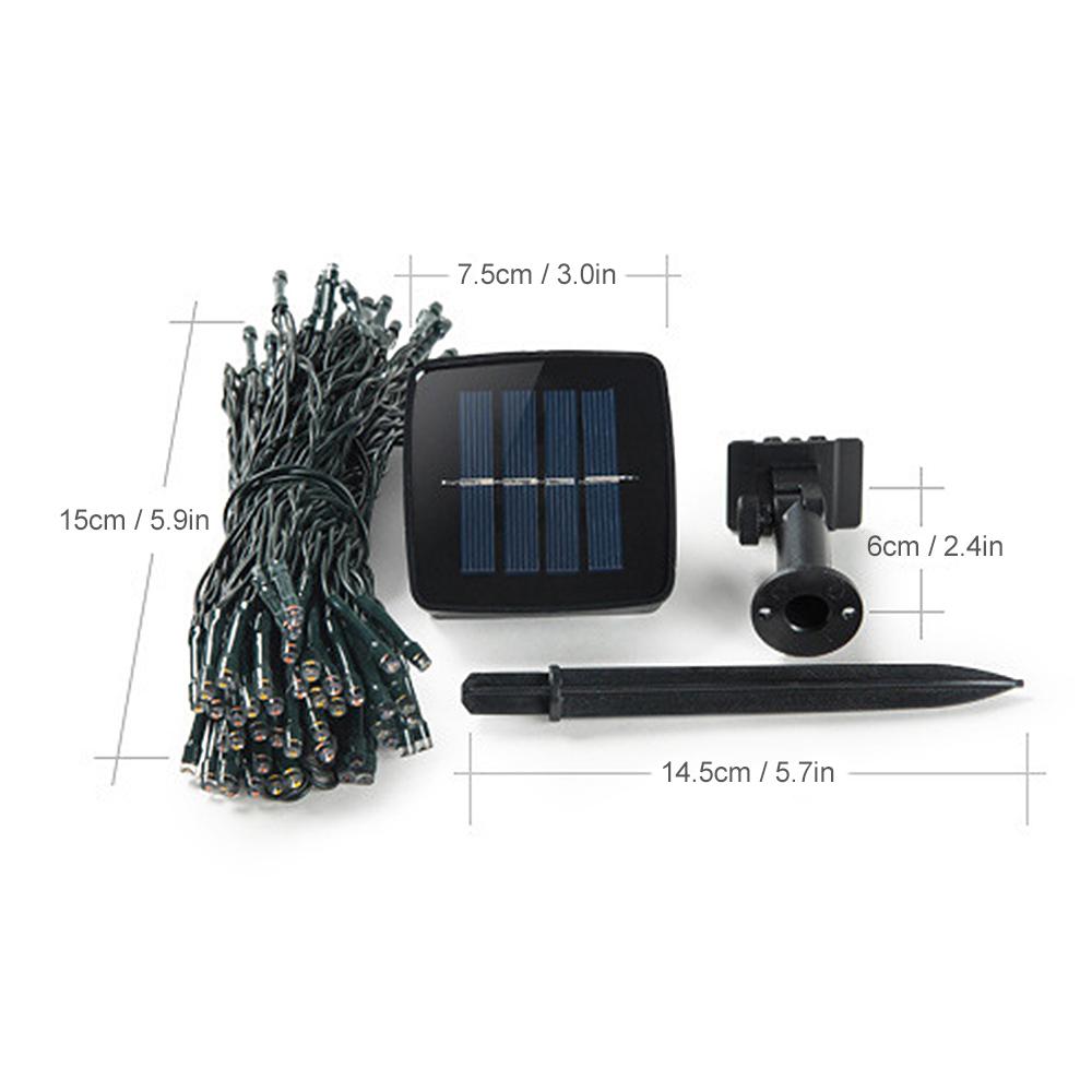 Đèn LED dây năng lượng mặt trời 72ft 200 chống nước IP65 trang trí cho lễ hội ngoài trời trong nhà