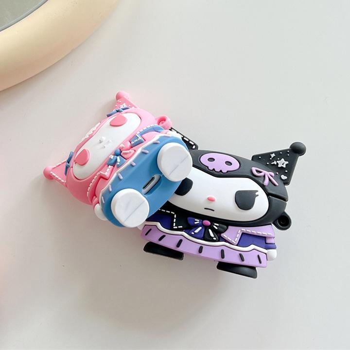 Bao Case cho Airpods 1/2/3/Pro KUROMI Cute Xỉu, Ốp Airpods 1/2/3/Pro Chất -  Mã TZAP314