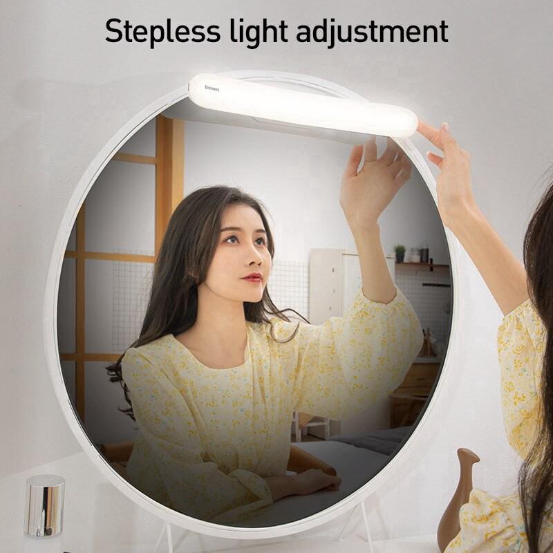 Đèn cảm ứng, pin sạc chuyên dùng cho gương trang điểm Baseus Sunshine Series - Stepless Dimmer Mirror Light -Hàng Chính Hãng