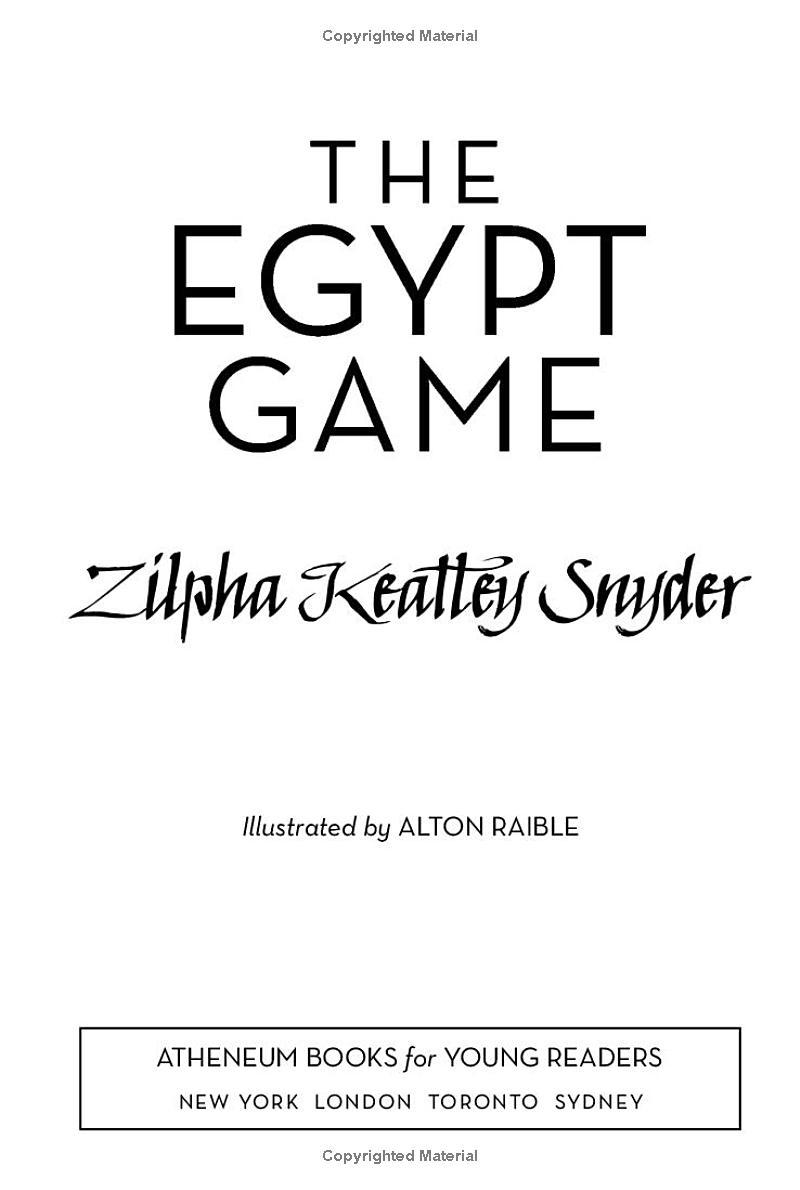 Sách ngoại văn: The Egypt Game