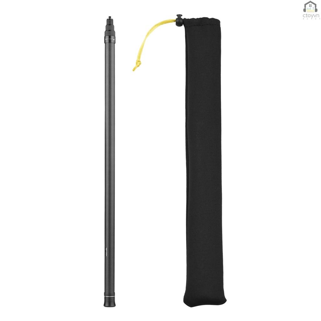 Gậy tự sướng mở rộng 3m/ 9.8ft bằng sợi carbon với ốc vít 1/4 inch thay thế cho Insta 360 One X/ One X2/ One R Panoramic