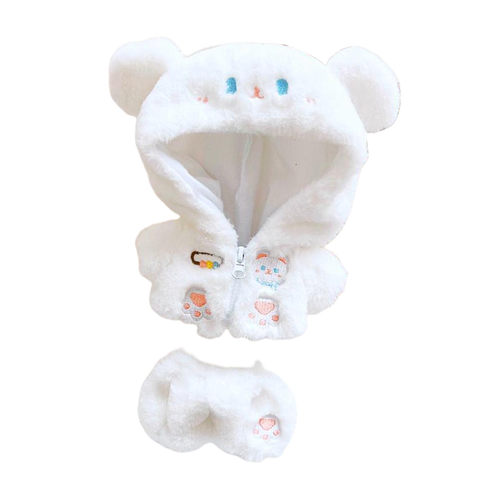 7.8 inch Doll Dress up Zipper Coat Pants Set Doll Changing Clothes, Fashion Doll Plush Clothes for Doll