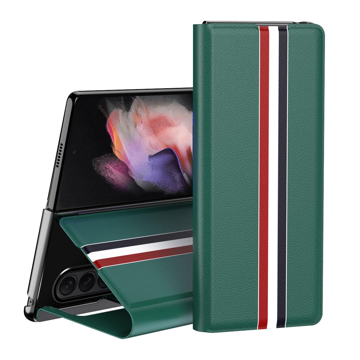Bao Da Họa Tiết Thom Browne Cho Samsung Galaxy Z FOLD 5 / Z FOLD 4 / Z FOLD 3