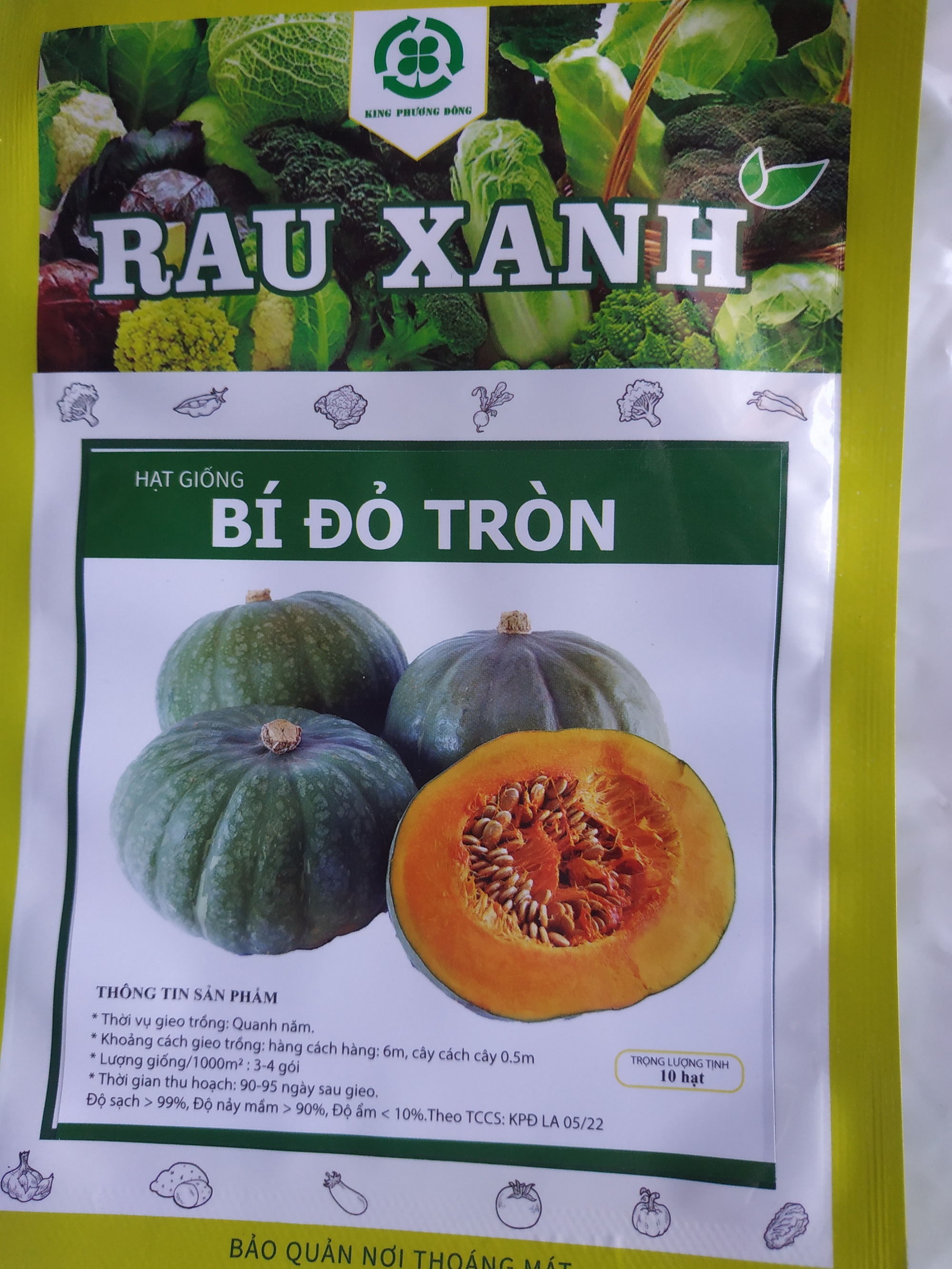 Hạt giống BÍ ĐỎ TRÒN - gói 10 hạt