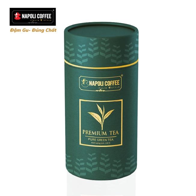 Trà Xanh Cầu Đất Đà Lạt Cao Cấp Napoli Premium Tea 100g - Định thần, Đậm vị, Hậu ngọt thơm lâu