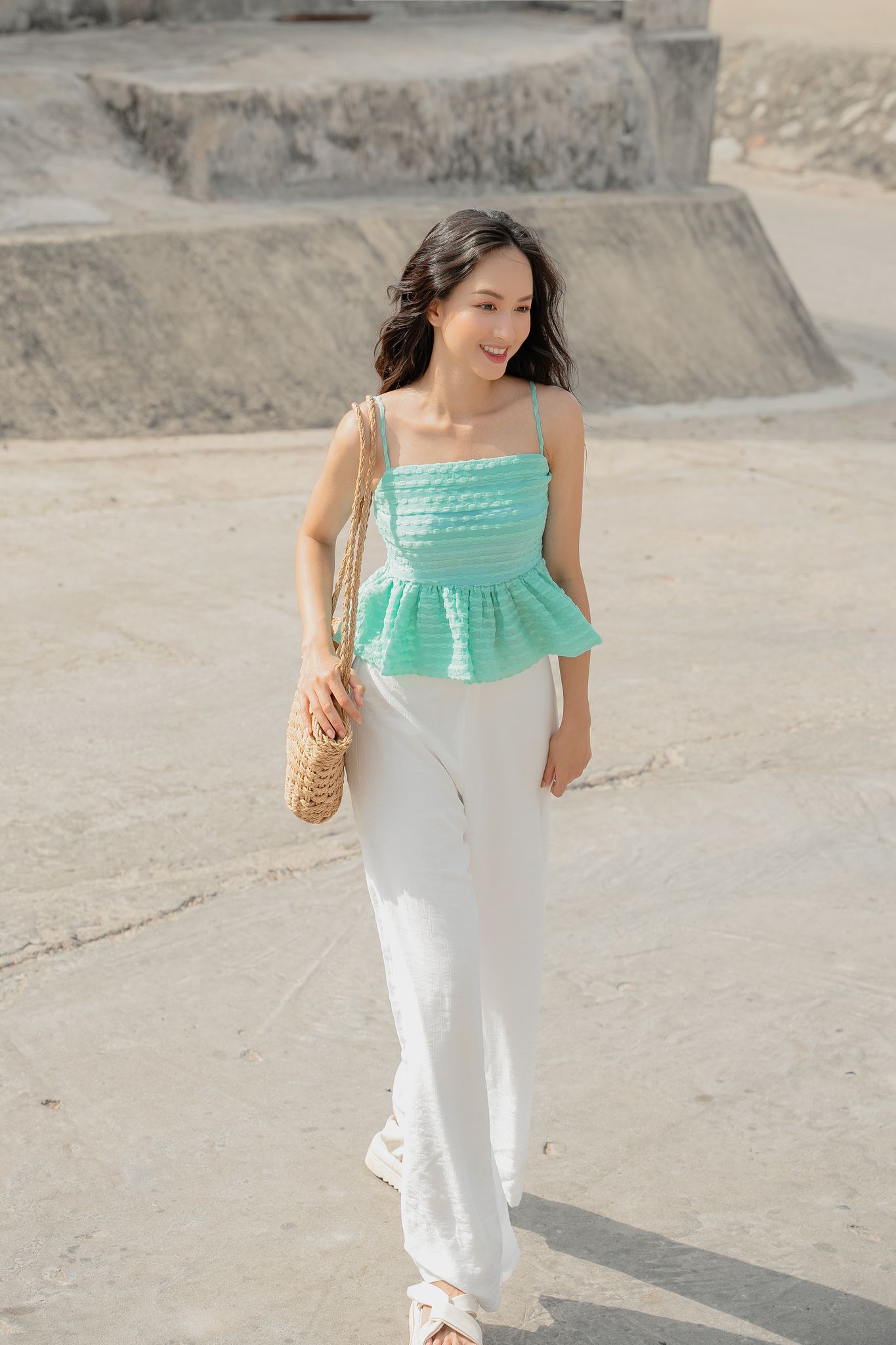 OLV - Áo Licia Top in Blue