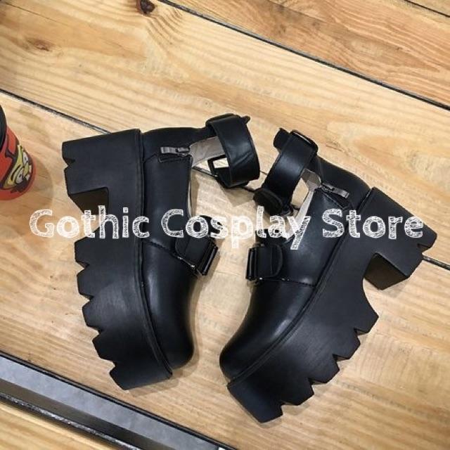 NÊN TĂNG 1 SIZE  Giày đế cao 8cm phong cách Lolita cá tính, giày cosplay, giày gothic ( Size 35 - 40 )