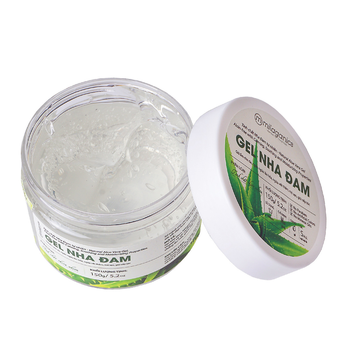 Gel Lô Hội Làm Mát Da, Ngừa Mụn, Chống Lão Hóa Milaganics (150g)