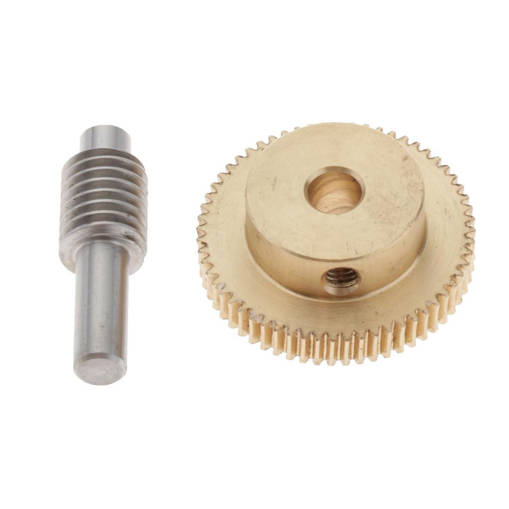 Lots 4 60 Tooth Worm Wheel + 32mm Gear Shaft 0.5 Modulus Reduction Gear Set