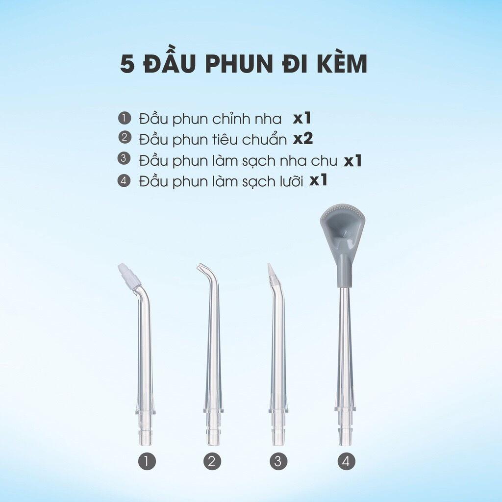 Máy tăm nước du lịch cao cấp WaterPush 1904 -Bình nước lớn 300ML - 1 đổi 1 trong 12 tháng