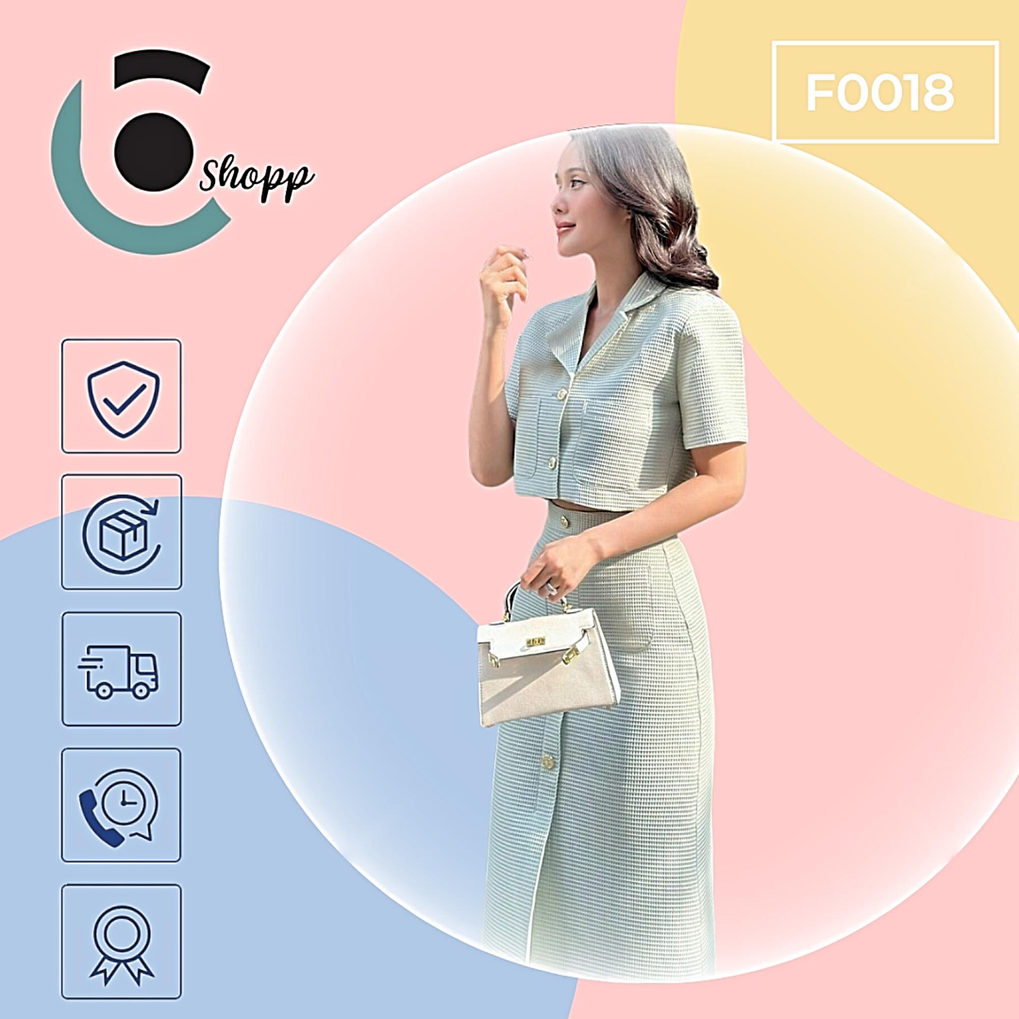 Set crop vest kèm chân váy midi  cao cấp