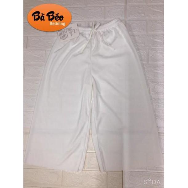 Quần ống rộng culottes hot năm 2019- chất tăm cottong có dài và lỡ