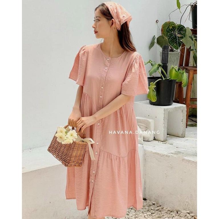 Váy bầu thiết kế đẹp mát suông M99 đầm bầu công sở mùa hè - bauxinh