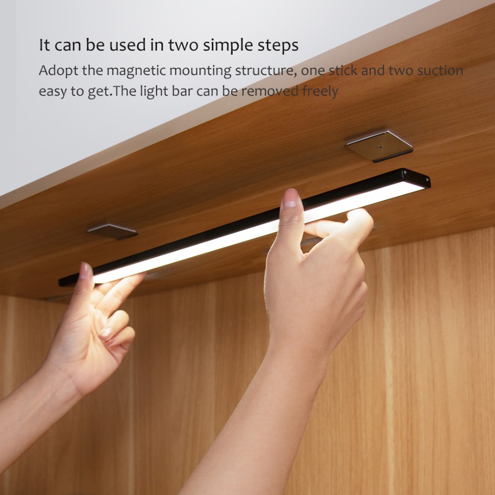 Đèn led thanh cảm biến tích điện Xiaomi Yeelight - Ánh sáng vàng 2700k, 20-40-60cm, pin sạc type C, điều chỉnh độ sáng