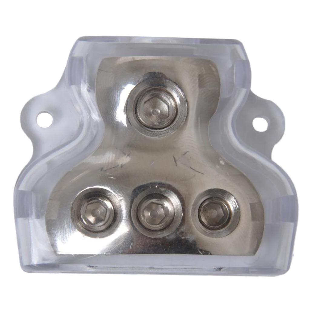 3-Way Car Audio Stereo Amp Power/Ground Cable Splitter Distribution Block