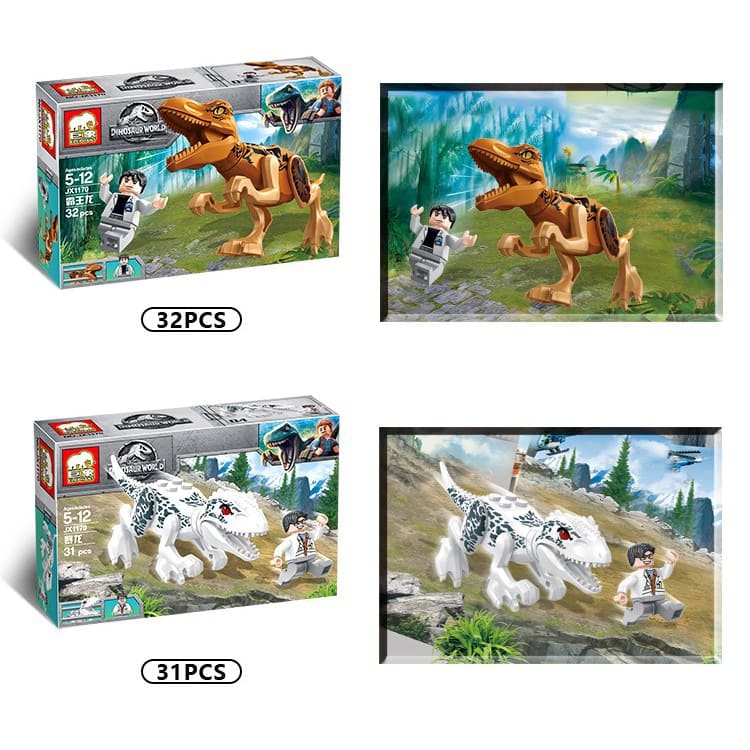 Set 8 Hộp Minifigures Khủng Long Lắp Ráp Xếp Hình Mô Hình Bầy Khủng Long Cổ Đại - Đồ Chơi Trẻ Em