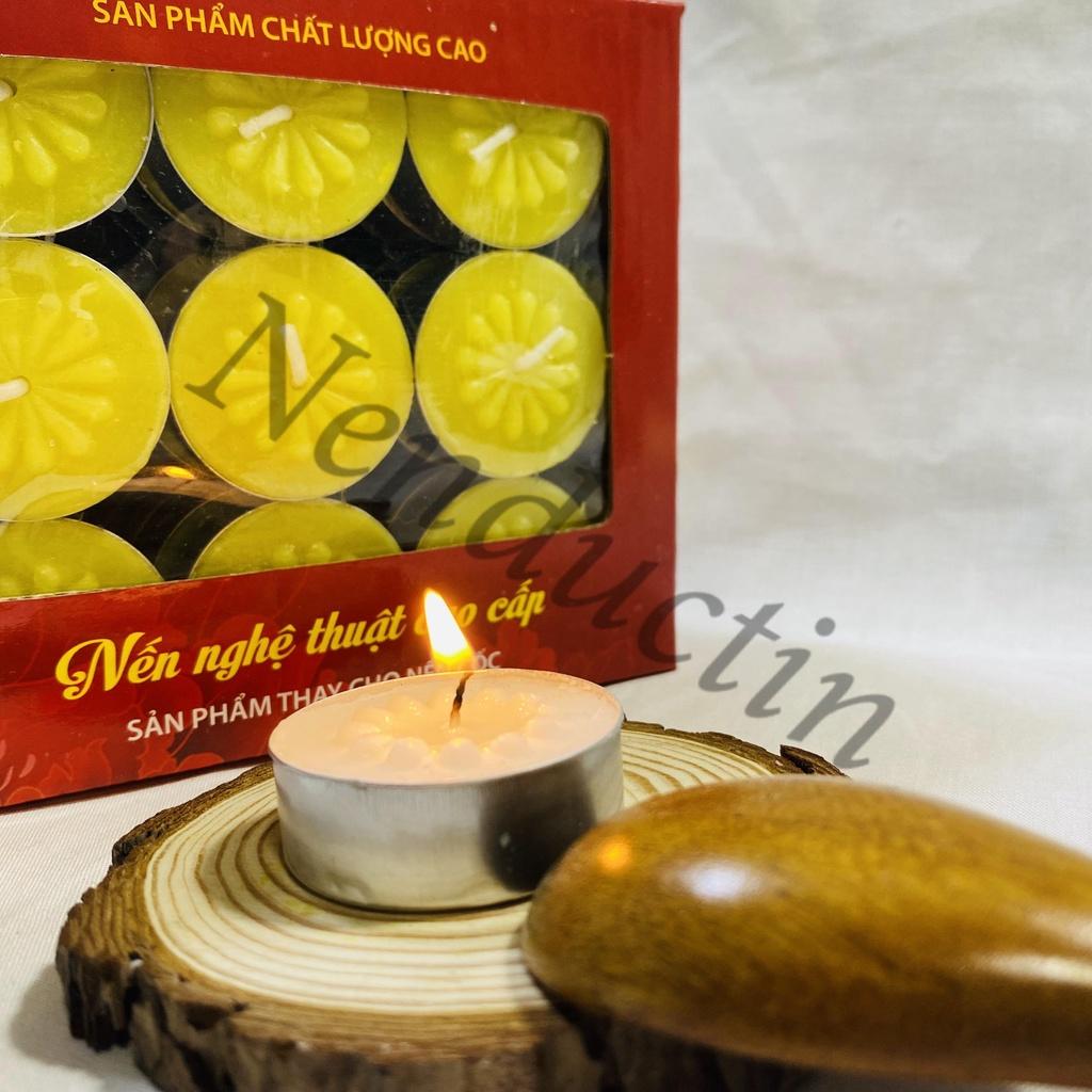 50 viên nến Tealight cao cấp cháy trên 4h không khói không mùi an toàn cho người sử dụng