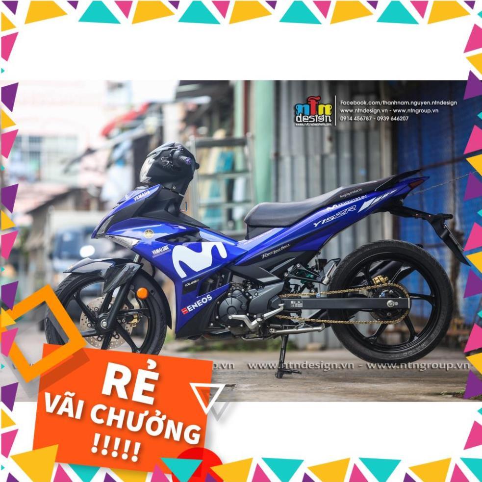 Tem Rời Exciter 150 Mẫu Movistar Trắng Xanh GP