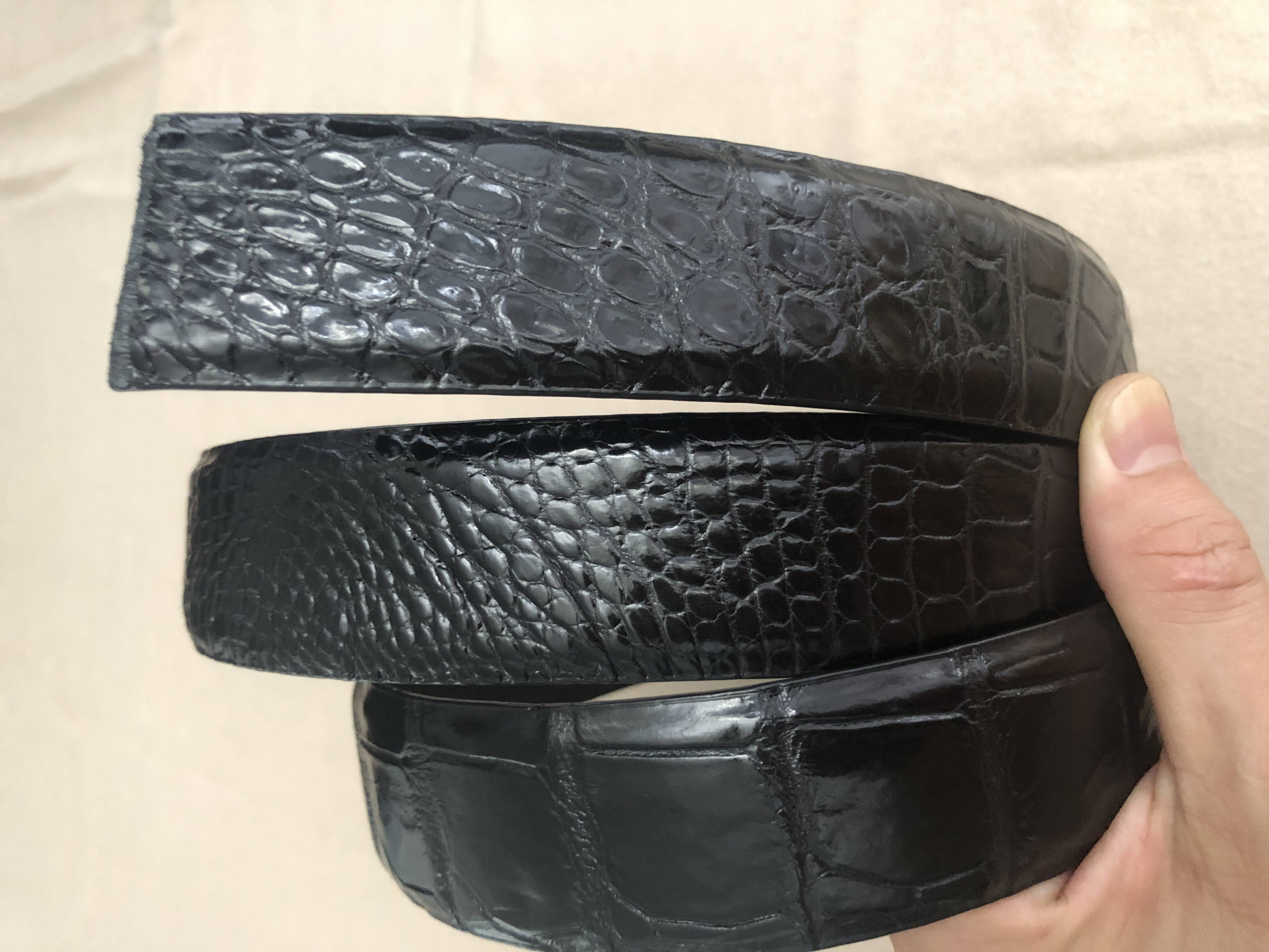 Dây Lưng Da Cá Sấu KEIO NIPPON  , Dây Nịt Nam 3.5cm Da Cá Sấu