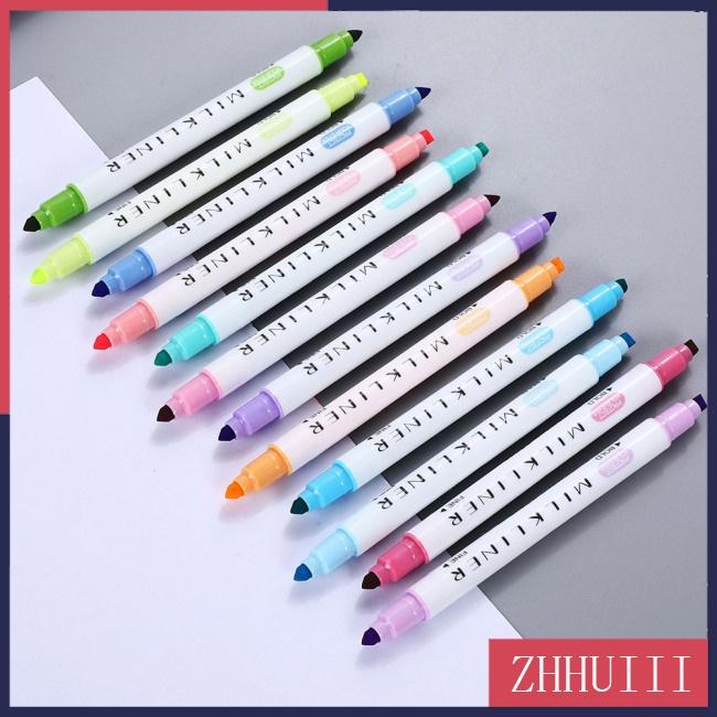 Set 12 bút bắt sáng hai đầu nhiều màu sắc