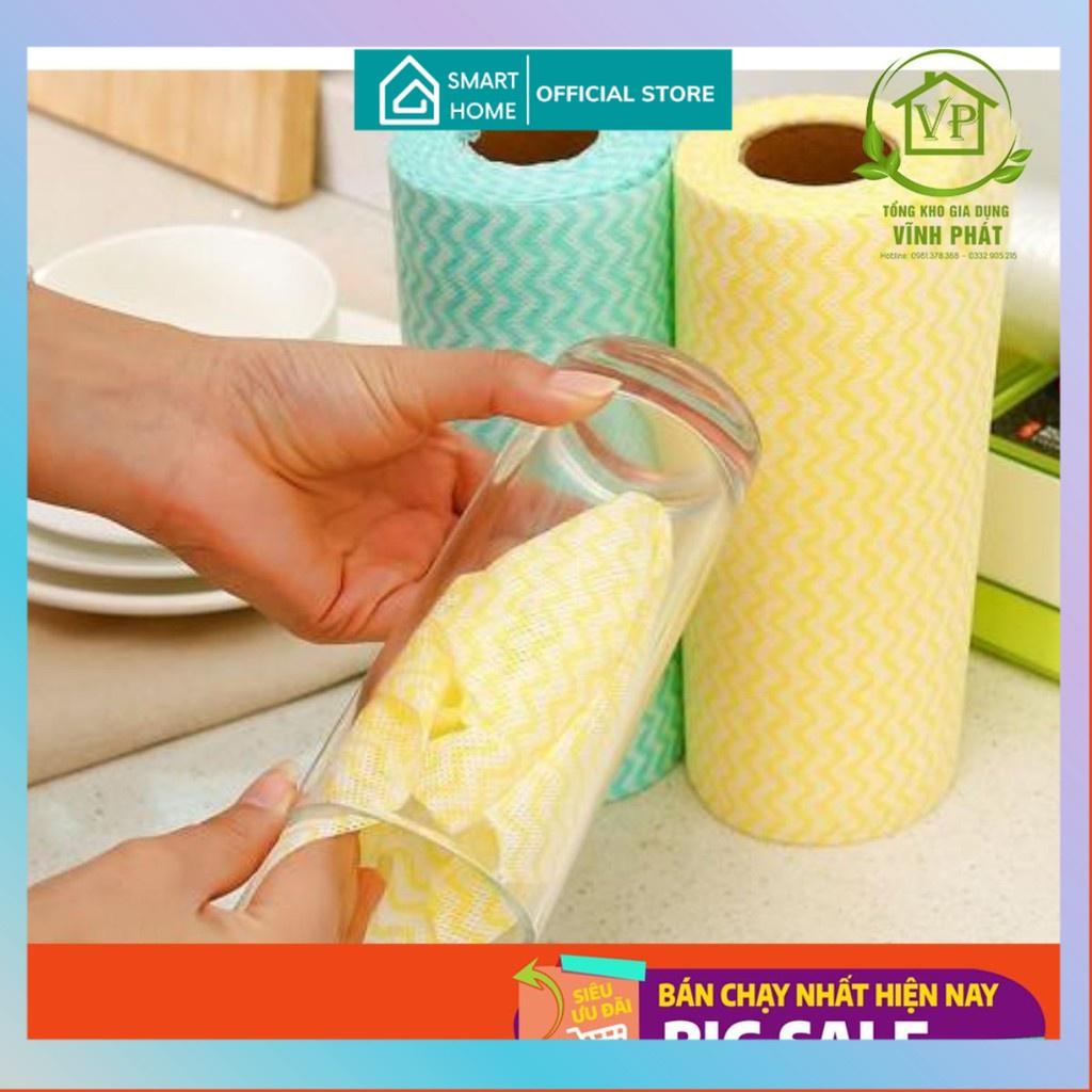 Cuộn khăn lau đa năng homeeasy, giấy lau đa năng 50 miếng 1434