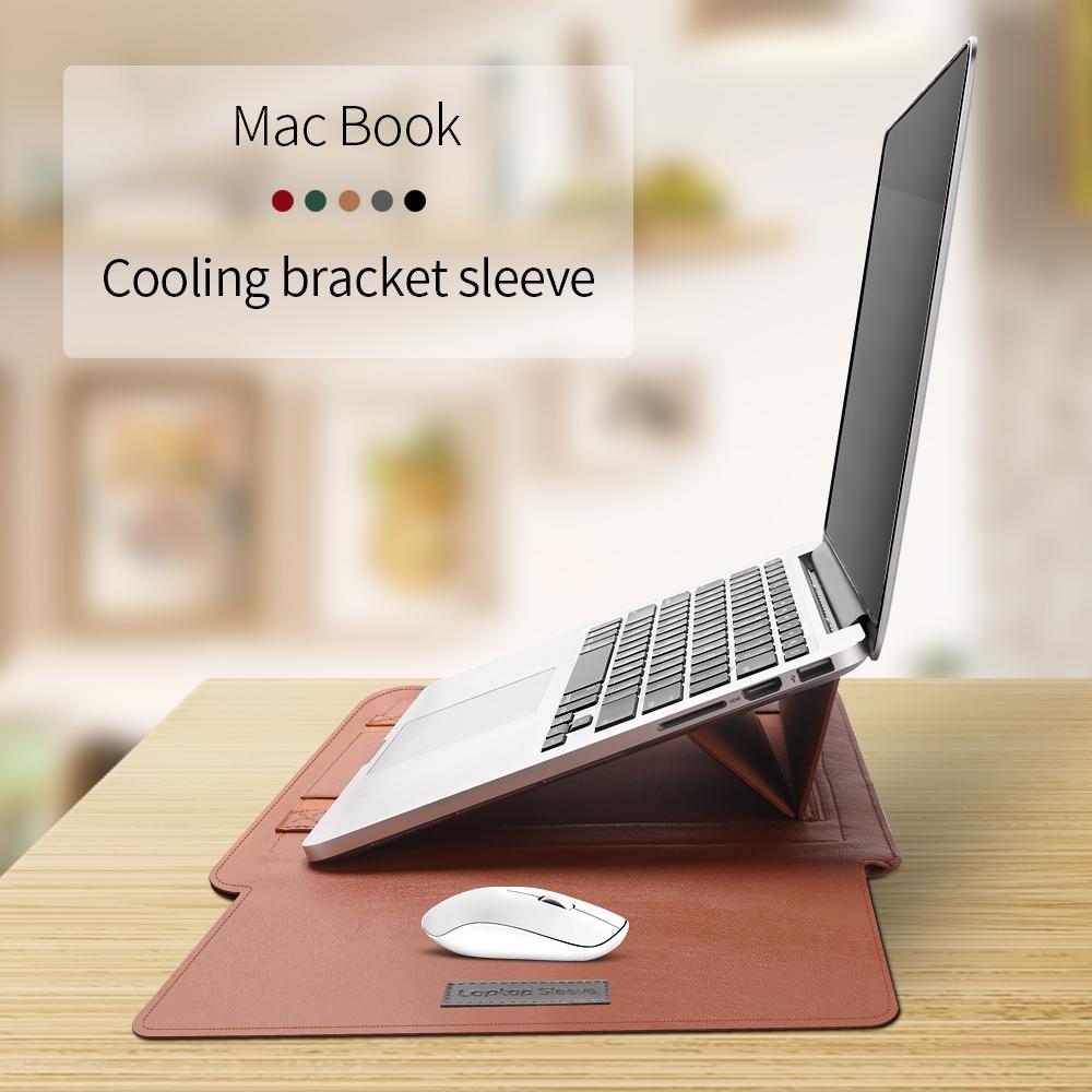 Da Pu Túi Đựng Laptop Cho Macbook Air Pro 13 13.3 Máy Tính Xách Tay 11 12 14 15 15.4 17 Inch bao Da Cho HP Lenovo Huawei ASUS