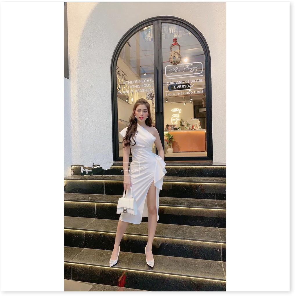 Đầm body dự tiệc lệch vai cho quý cô
