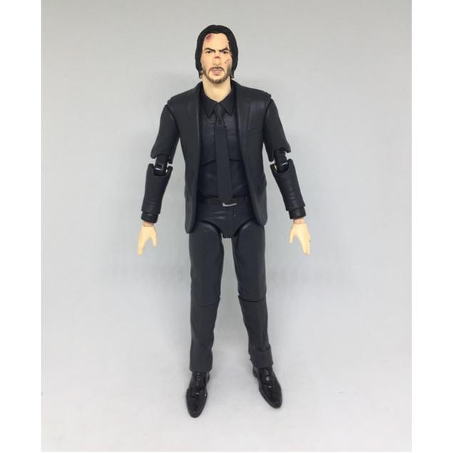 Mô hình Khớp John Wick và chú chó có 2 mặt thay thế 17cm