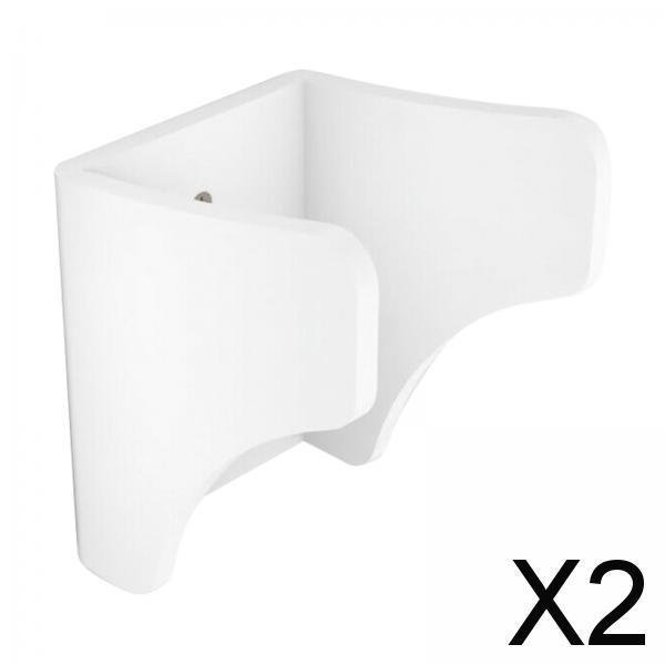 2 Pieces Guitar Wall Mount Hanger Guitar Hanger Wall Hook Holder Stand for Electric Wooden Guitar White