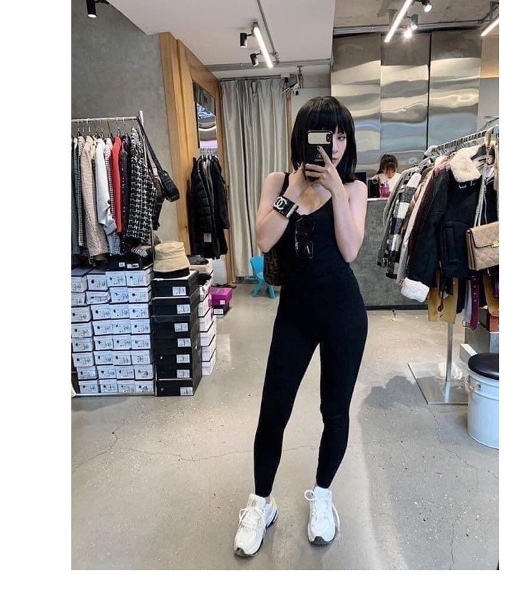 Quần legging DÀI cuộn hồng đủ size siêu co giãn, thoáng mát