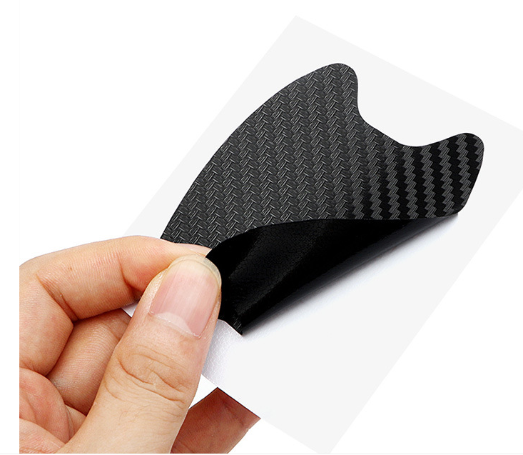 Set 4 Miếng Dán Bảo Vệ Tay Cầm Cửa Xe Hơi Bằng Sợi Carbon