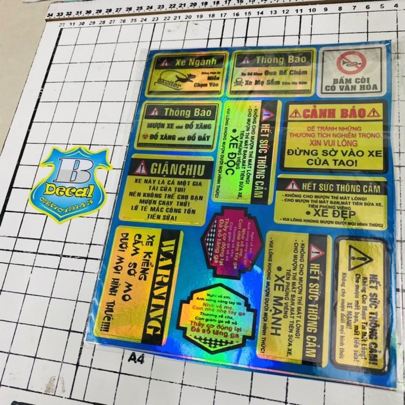 Tem logo cảnh báo 2 Crom