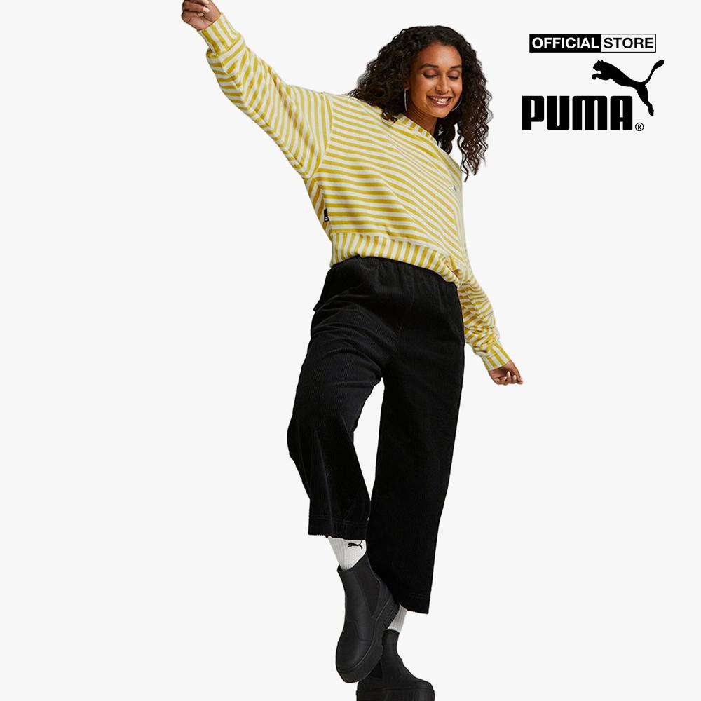 PUMA - Áo sweatshirt nữ tay dài Downtown Velour 535746-65