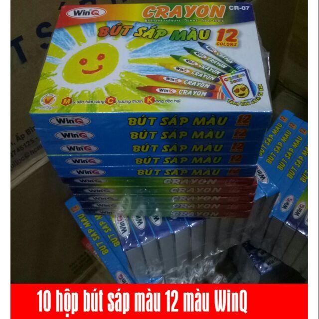 10 hộp bút sáp màu WinQ 12 màu