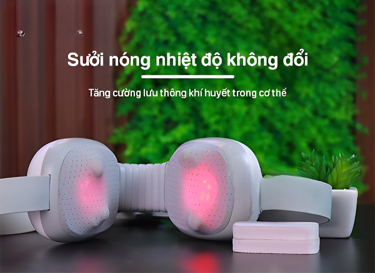 Máy massage cổ,đai massage cổ mini cầm tay nhỏ gọn,máy matxa cổ sử dụng pin sạc , máy massage cổ vai gáy hồng ngoại giúp giảm tình trạng đau mỏi, căng thẳng