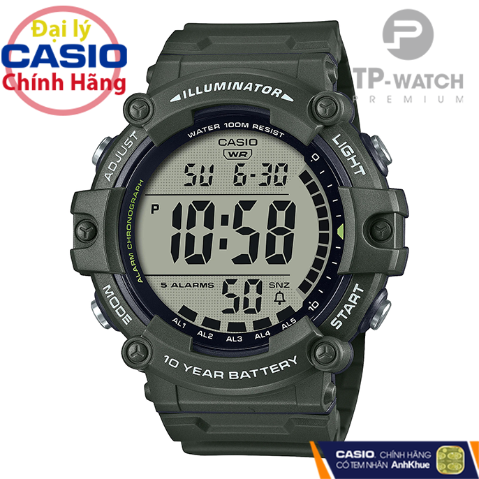 Đồng Hồ Nam Dây Nhựa Casio Standard AE-1500WHX-3AVDF Chính Hãng - AE-1500WHX-3A Pin 10 Năm