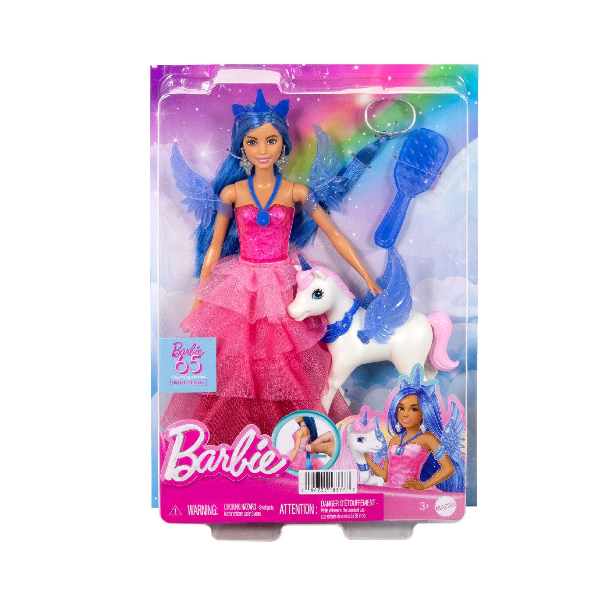 Đồ Chơi Búp Bê Nàng Tiên Kỳ Lân Ngọc Bích - Kỉ Niệm 65 Năm Barbie HRR16