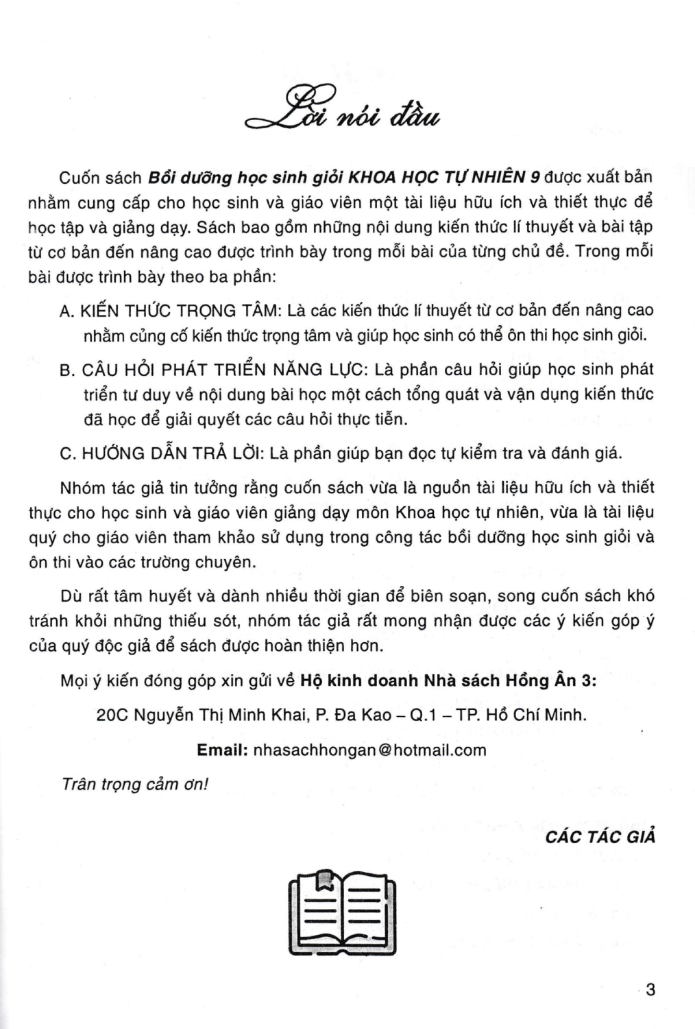 Bồi Dưỡng Học Sinh Giỏi Khoa Học Tự Nhiên 9 (Dùng Chung Cho Các Bộ SGK Hiện Hành) - HA