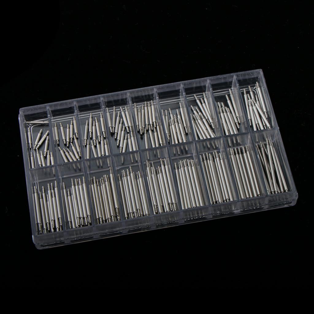 Professional 360pcs Watch Band Strap Stainless Steel Link Pins Spring Bars