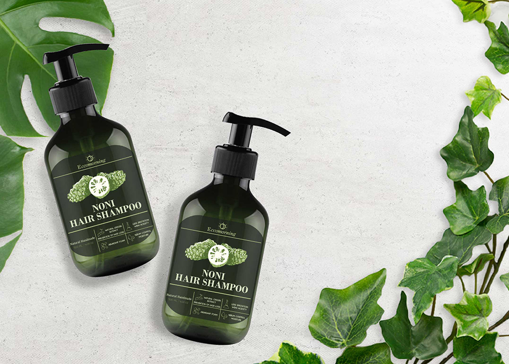 Combo Dầu Gội & Sữa Tắm Chiết Xuất Trái Nhàu Eccomorning 500ml/Chai - Natural Handmade Noni Body Cleanser & Hair Shampoo