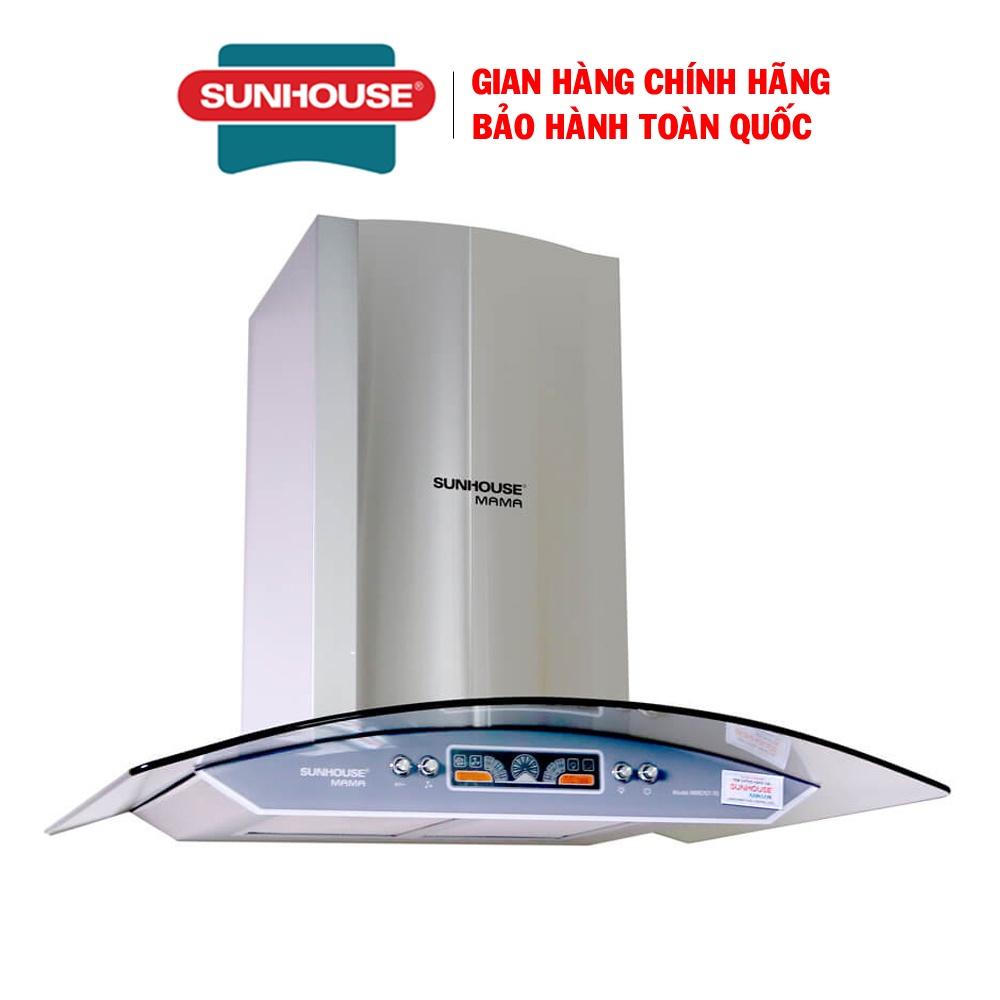 Máy hút mùi kính cong Sunhouse Mama MM6707-70, Công suất hút 1100m3/h, Công suất motor 180W, Hàng chính hãng - Bảo hành 18 tháng tại nhà