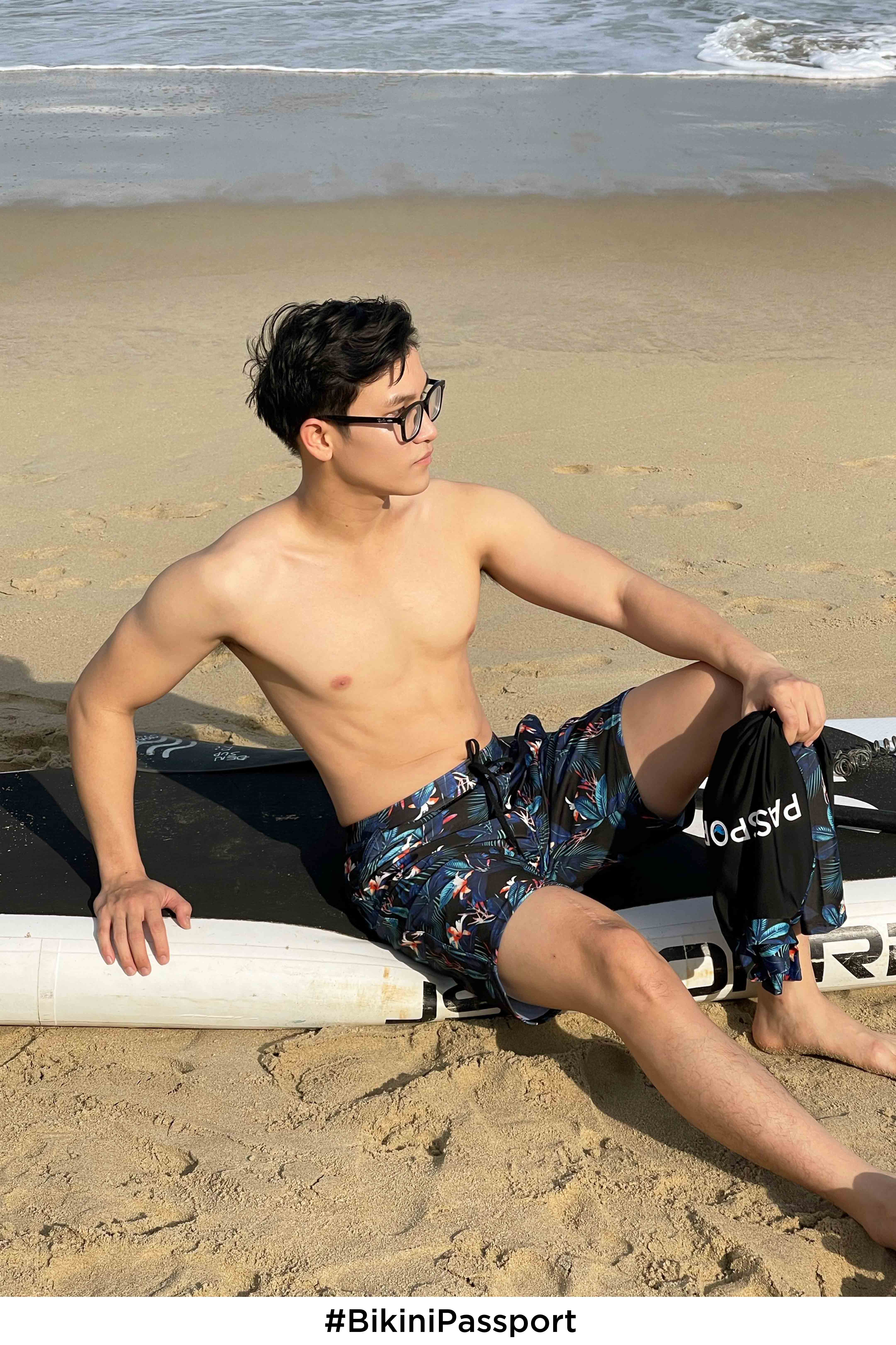 Quần bơi Nam BIKINI PASSPORT kiểu dáng Dài- màu Floral - BS379_FLO