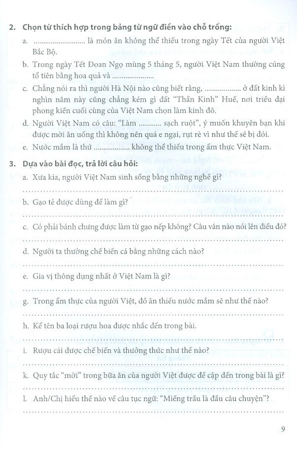 Giáo Trình Tiếng Việt Văn Hóa (Dành Cho Người Nước Ngoài)