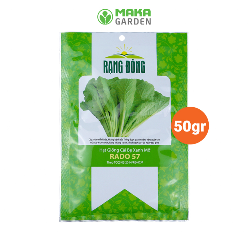 Hạt giống Cải Bẹ Xanh Mỡ Rado 57 -Gói 20Gr-50Gr -Chịu Nhiệt, Sinh Trưởng Tốt