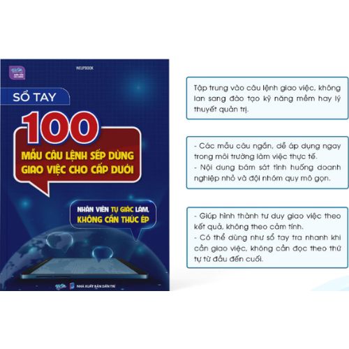 Sách - Sổ tay 100 mẫu câu lệnh sếp dùng giao việc cho cấp dưới