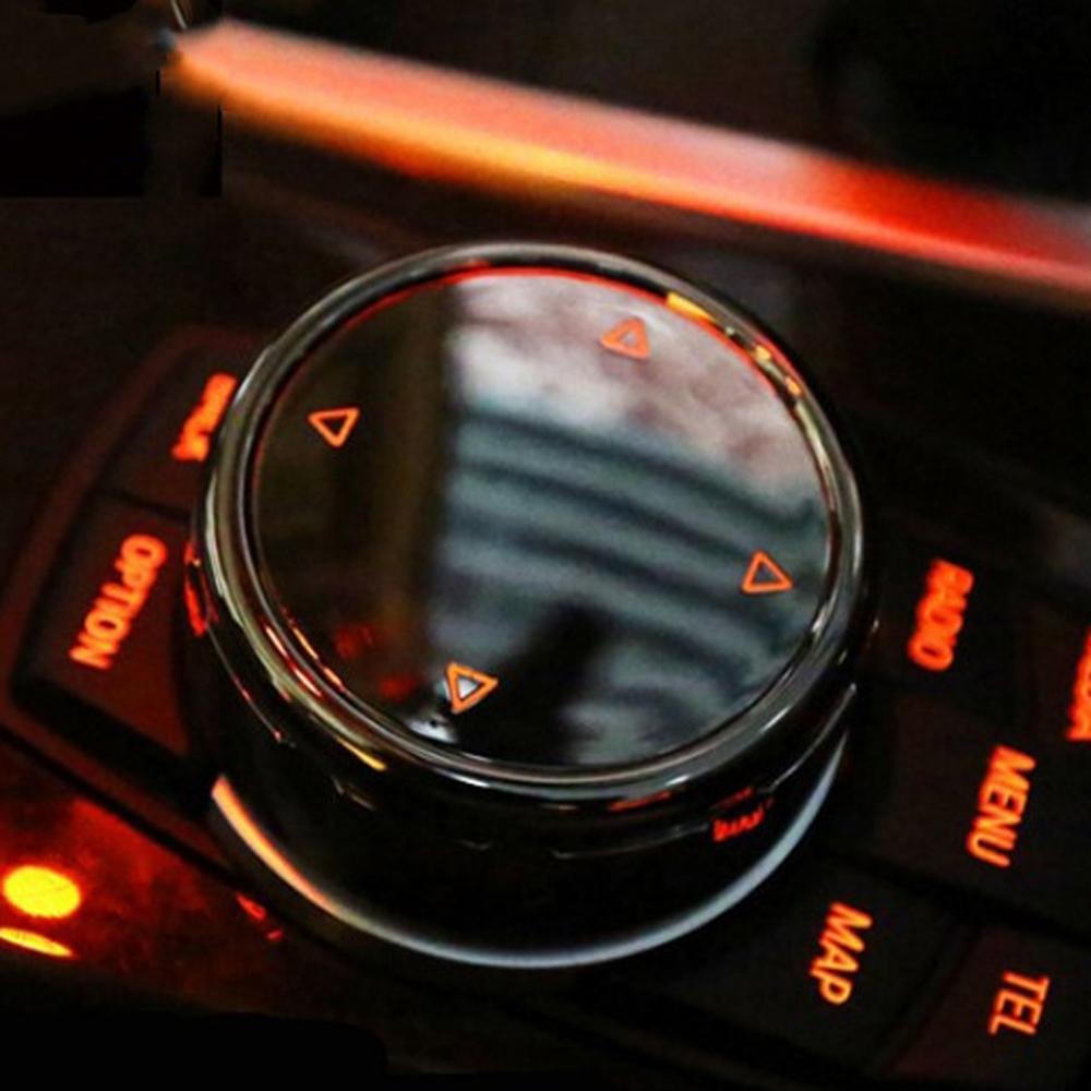 Multi-Media Knob Trim Cover Central Control Switch Button Decorative Cap Replacement for F10 F30 3-Series 5-Series X3 X5