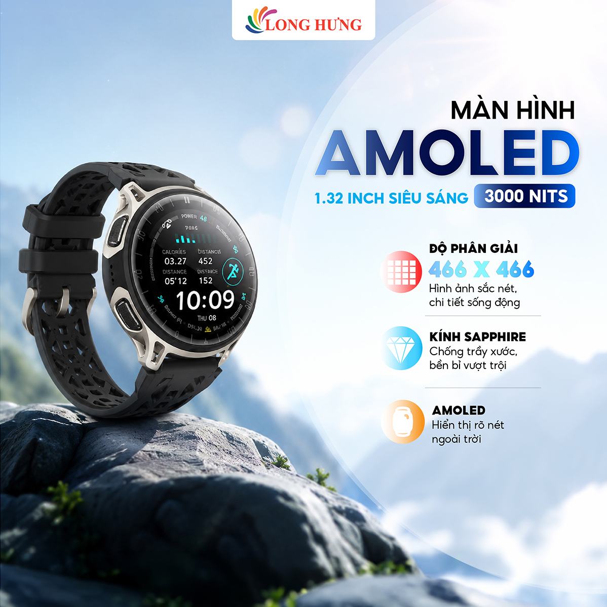 Đồng hồ thông minh dành cho Amazfit Cheetah 2 Pro A2564 - Hàng chính hãng