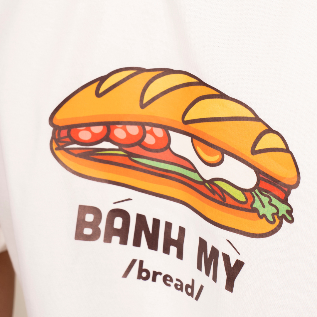 Áo thun Teeworld Bánh Mì T-shirt Màu Trắng Đen Nam Nữ Form Rộng Unisex