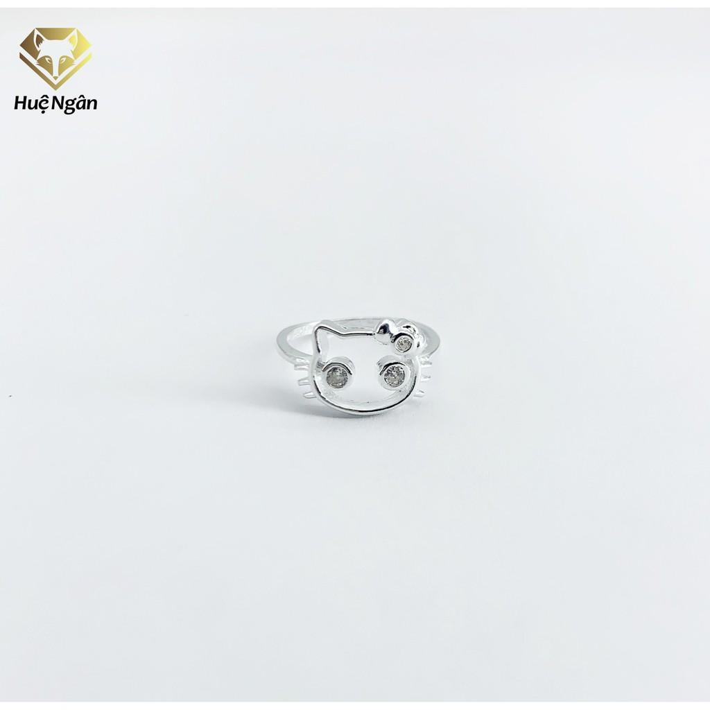 Nhẫn bạc Ý 925 Huệ Ngân - Mèo KITTY RYR140067